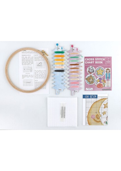 Kanaviçe Ahşap Kasnaklı Kit 15.5 cm