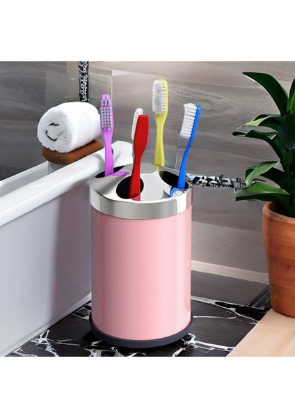 Set Üstü Diş Fırçalık Banyo Metal Diş Fırçası Kabı Kutusu Pembe fiyatları
