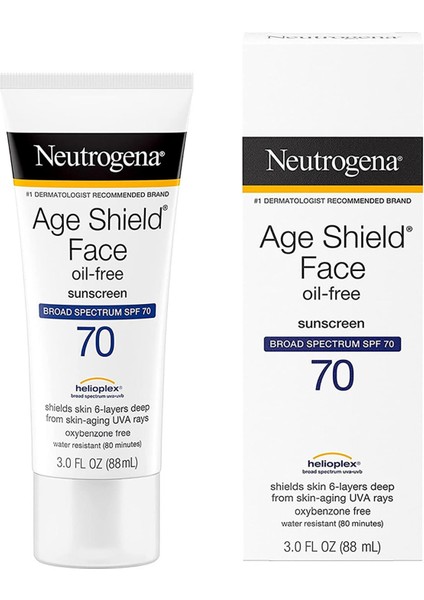 Age Shield SPF70 Yüz Için Yağsız Güneş Losyonu 88ML