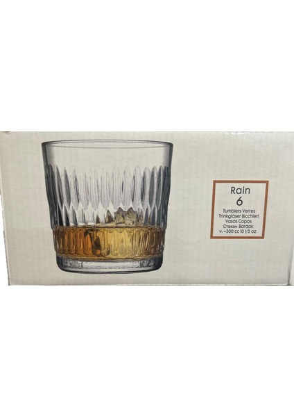 Rain Su Bardak Yeni Seri Su - Meşrubat Bardağı 6'lı