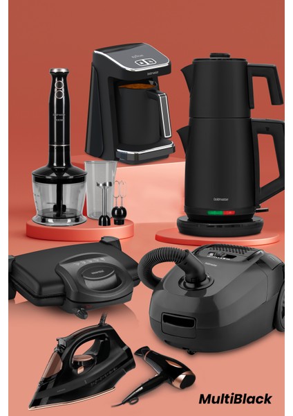 Multiblack 32 Parça Avantajlı Elektronik Evlilik Paketi Elektrikli Mutfak Çeyiz Seti