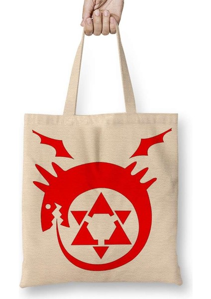 Full Metal Alchemist Ouroboros Sembol Bez Çanta Uzun Saplı