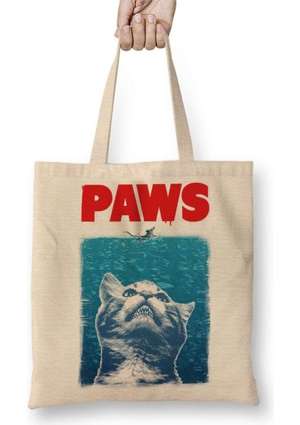 Paws Jaws Horror Korku Film Movie Spielberg Crossover Bez Çanta Uzun Saplı