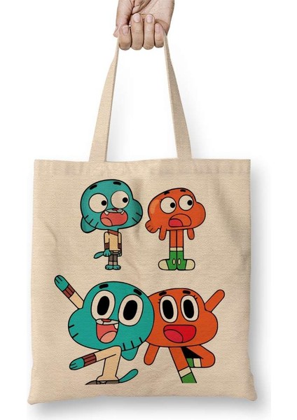 Gumball Cartoon Network Bez Çanta Uzun Saplı