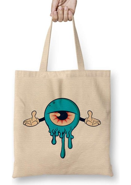 Eye Göz Bez Çanta Uzun Saplı