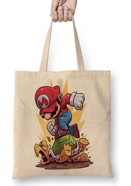 Super Mario Atari Bez Çanta Uzun Saplı
