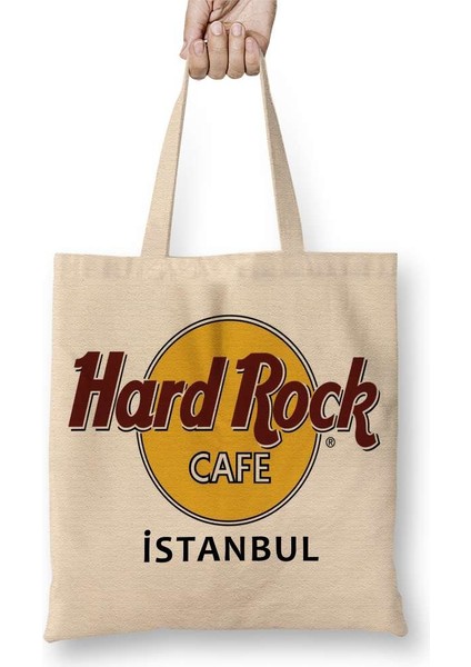 Hard Rock Cafe Istanbul Bez Çanta Uzun Saplı