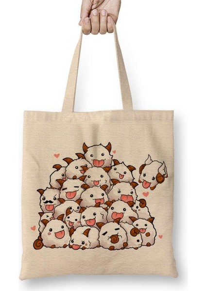 League Of Legends Cute Poro Bez Çanta Uzun Saplı