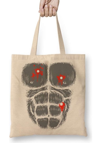 Göğüs Vücüt Gösterili Bez Çanta Uzun Saplı