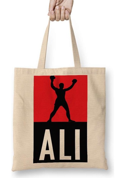 Muhammed Ali Boks Bez Çanta Uzun Saplı