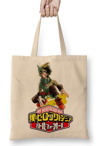 My Hero Academia Beyaz Naruto Miyazaki One Piece Anime Bez Çanta Uzun Saplı