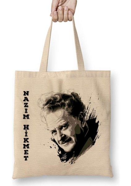 Nazım Hikmet Bez Çanta Uzun Saplı