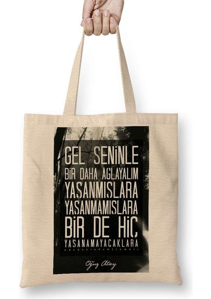 Oğuz Atay Söz Bez Çanta Uzun Saplı
