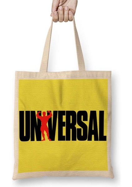 Universal Fitness Logo Bez Çanta Uzun Saplı