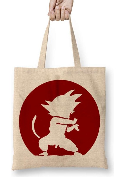 Dragon Ball Aduket Bez Çanta Uzun Saplı