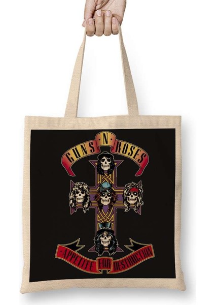 Guns N' Roses 3 Bez Çanta Uzun Saplı