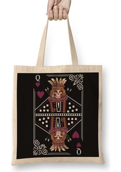 Queen Of Hearts Bez Çanta Uzun Saplı