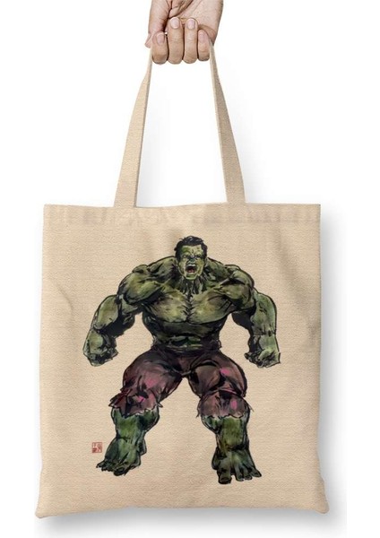 Hulk Mad Roar Marvel Superhero Power Bruce Bez Çanta Uzun Saplı