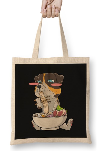 Catahoula Ramen Kawaii Bez Çanta Uzun Saplı