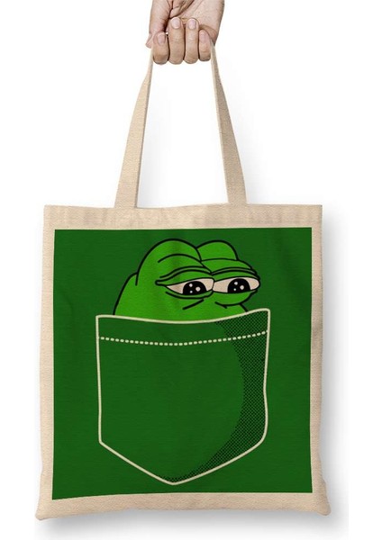 Pepe Ceplik Bez Çanta Uzun Saplı