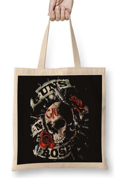 Guns N Roses Guns Roses Estampa Bez Çanta Uzun Saplı