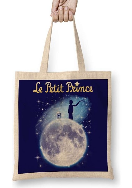 Le Petit Prince Küçük Prens 04 Bez Çanta Uzun Saplı