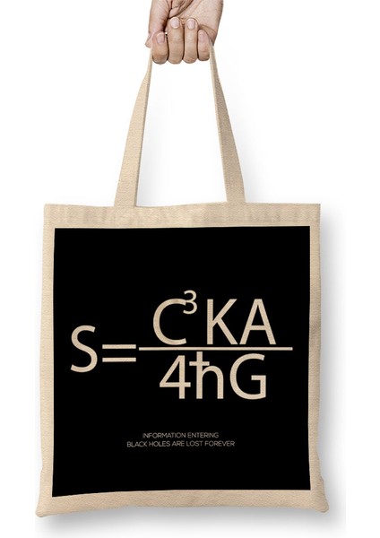 Maths And Science Black Hole Information Paradox Bez Çanta Uzun Saplı