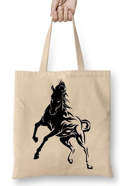 Horse Tattoo 4 Preto Bez Çanta Uzun Saplı