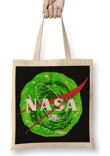 Nasa Ufo Rick And Morty Bez Çanta Uzun Saplı