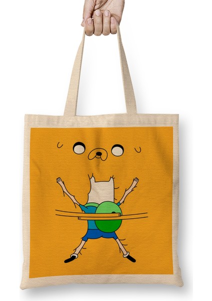 Adventure Time Jake And Finn Hug Bez Çanta Uzun Saplı
