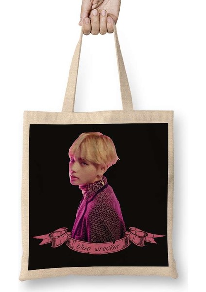 Bts V Bias Wrecker Bez Çanta Uzun Saplı
