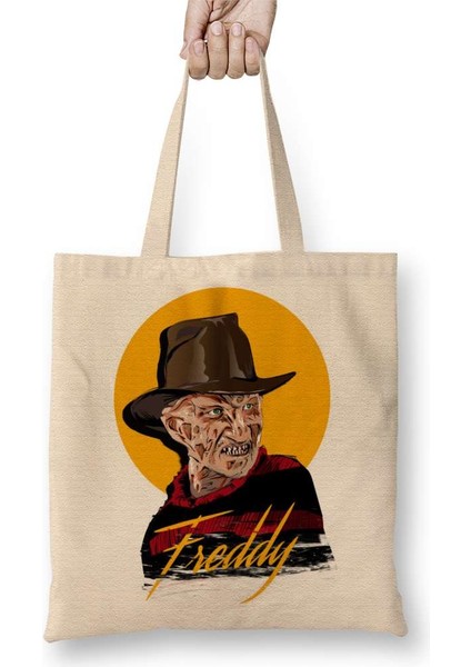 Freddy Krueger Freddy Moon Bez Çanta Uzun Saplı