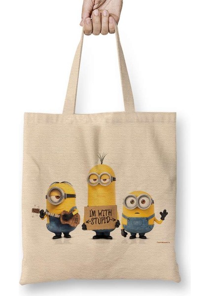 Minyonlar Minions Bez Çanta Uzun Saplı