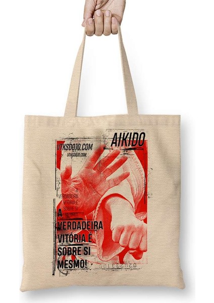 Aıkıdo Poster Bez Çanta Uzun Saplı