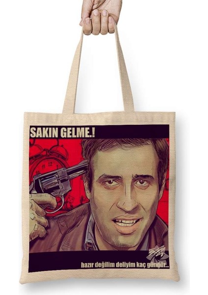 Kemal Sunal Bombacı Mülayim Bez Çanta Uzun Saplı