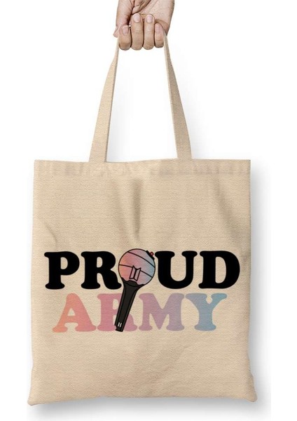 Proud Army Bts Bez Çanta Uzun Saplı