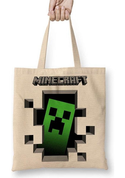 Minecraft Creeper Bez Çanta Uzun Saplı