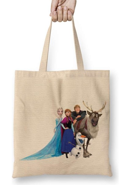 Elsa Kristoff Anna Olaf Film Frozen Bez Çanta Uzun Saplı