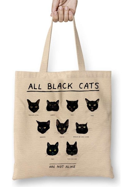 11 Tane Kedi Cats Bez Çanta Uzun Saplı