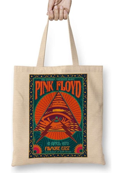 Pink Floyd Dark Side Of The Moon Bez Çanta Uzun Saplı