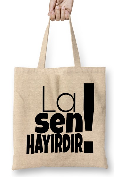 La Sen Hayırdır Karadeniz Bez Çanta Uzun Saplı