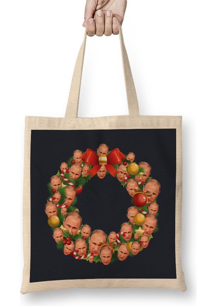 Vladimir Putin Multiface Christmas Wreath Bez Çanta Uzun Saplı