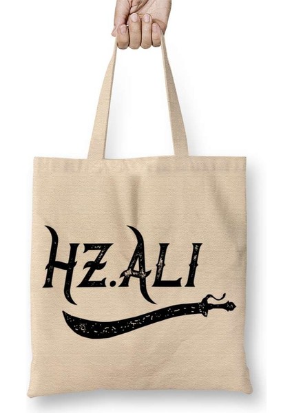 Hz Ali Alevi Zülfikar Bez Çanta Uzun Saplı