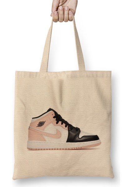 Jordan 1 Mid Arctic Orange Black Toe Crimson Tint White Arctic Bez Çanta Uzun Saplı