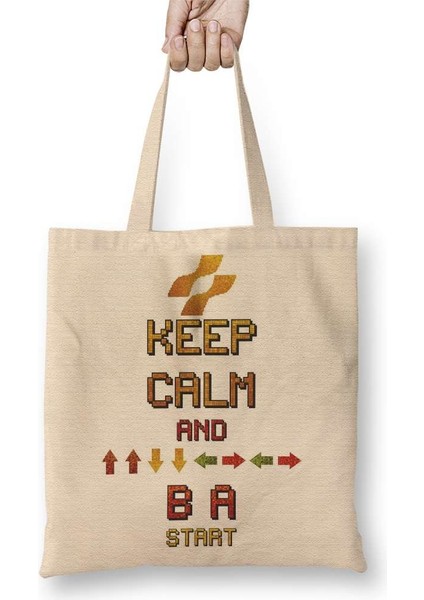 Keep Calm Konami Bez Çanta Uzun Saplı