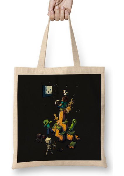 Minecraft Is Life Bez Çanta Uzun Saplı