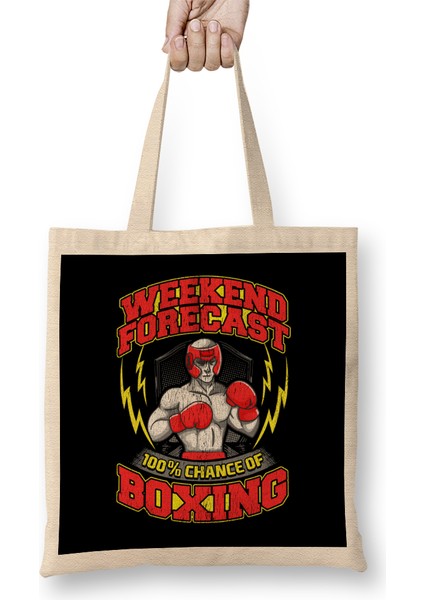 Awesome Weekend Forecast 100% Chance Of Boxing Bez Çanta Uzun Saplı