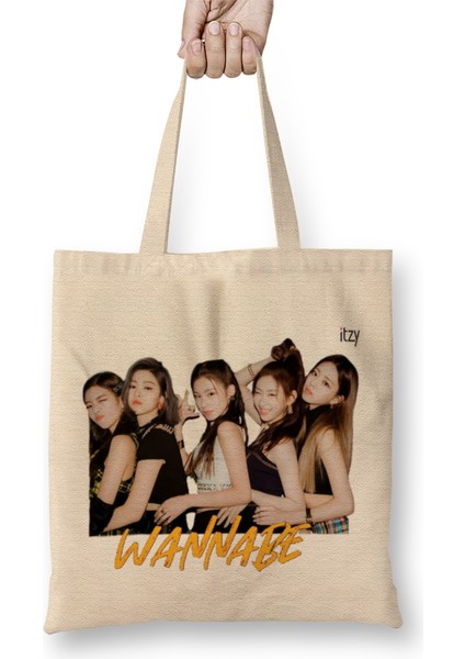 Itzy Logo Bez Çanta Uzun Saplı