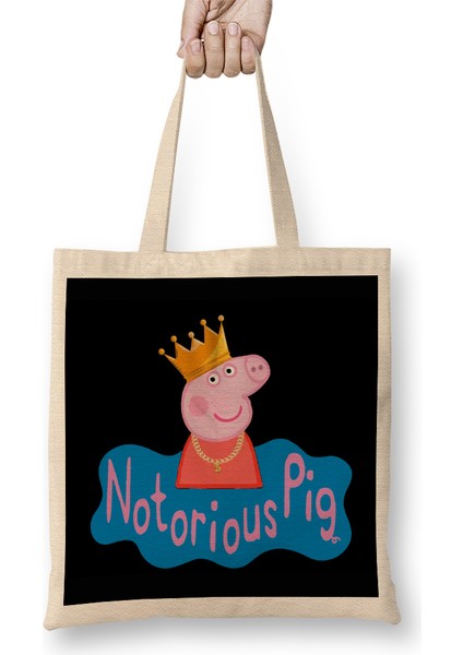 Notorious Peppa Pig Bez Çanta Uzun Saplı