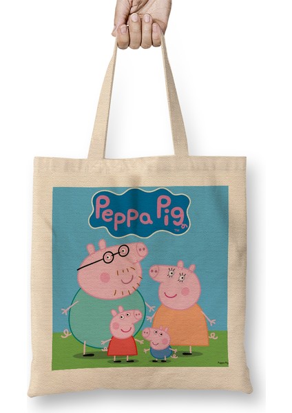 Peppa Pig 08 Bez Çanta Uzun Saplı